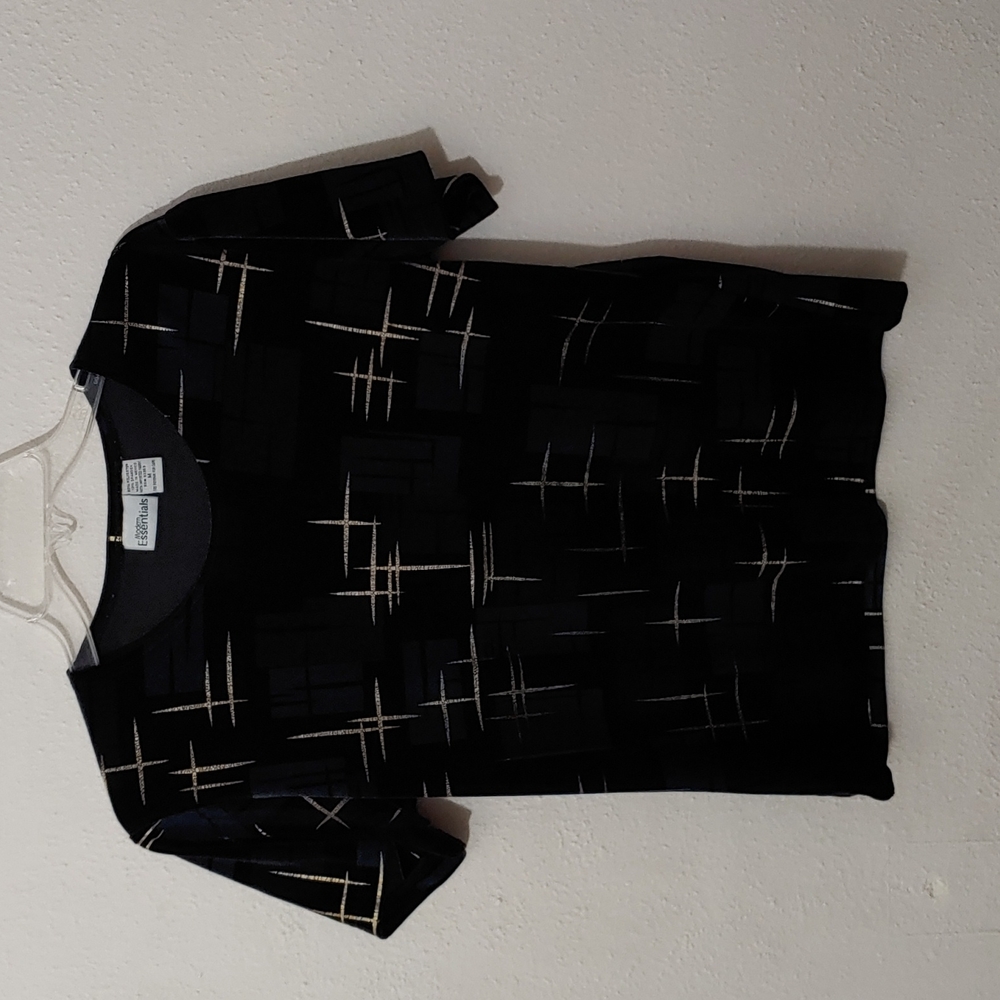 Modern Essentials Women's Size Medium Velour Short Sleeve Top